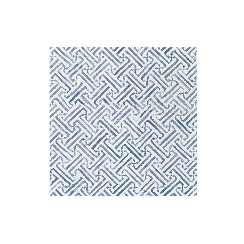Serviettes à cocktail Greek Keys de papiersoftoft (paquet de 20), Bleu, L 10 po x L 10 po