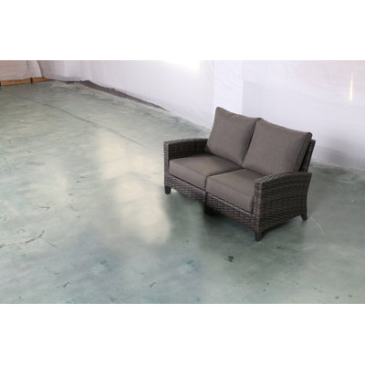 Rebeca 59'' Wide Wicker Loveseat with Cushions