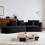 Canapé modulaire rembourré et désossé, canapé courbé avec 4 coussins décoratifs-769102537