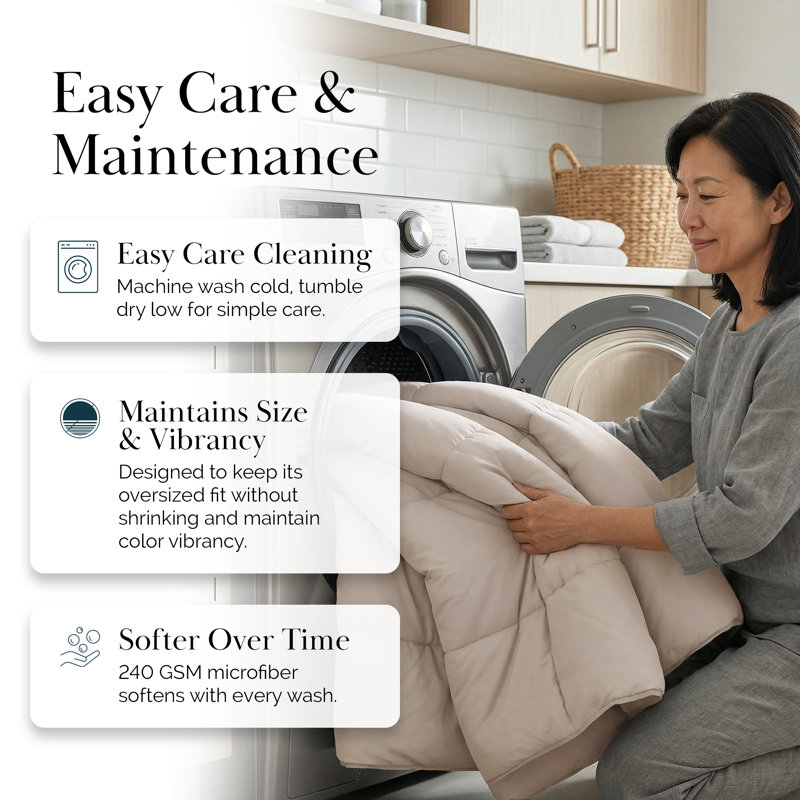 Édredon en duvet synthétique Southwest Fine Linens, Édredon simple, Os