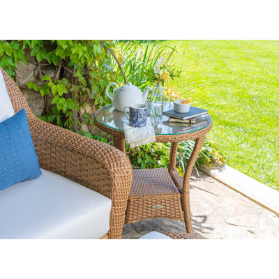 Table d'appoint en verre Sea Pines