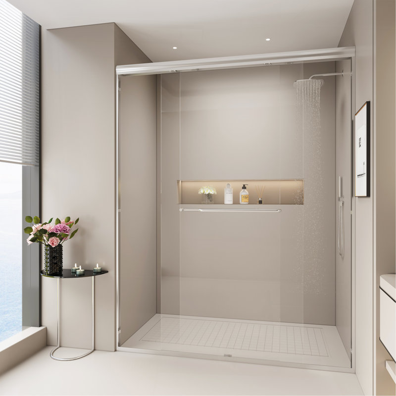 44 à 48 po X P 72 po H Double porte de douche coulissante