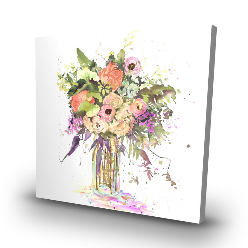 Romantic bouquet - 32"x32" art on canvas