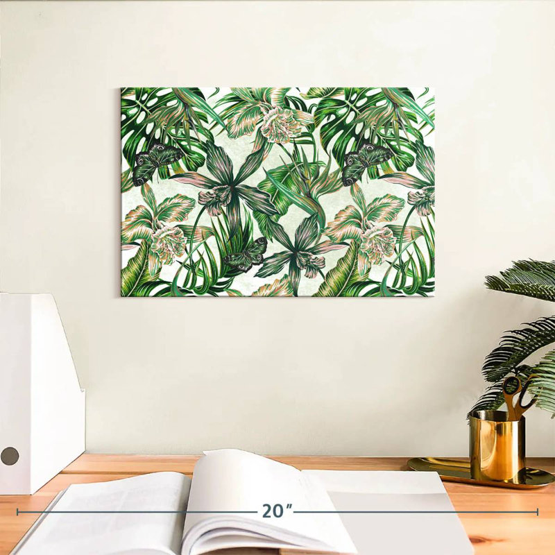 Feuilles vertes feuillues, H 8 po x l 12 po