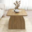 Table basse de 47 pouces avec rangement en MDF rond moderne double couche rectangulaire avec fonction de rangement Design de coin arrondi convenant au salon-1696618101