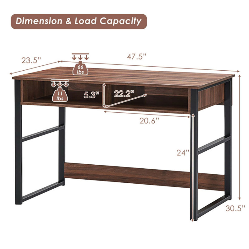 Swarthofthi Solid Wood Base Writing Desk