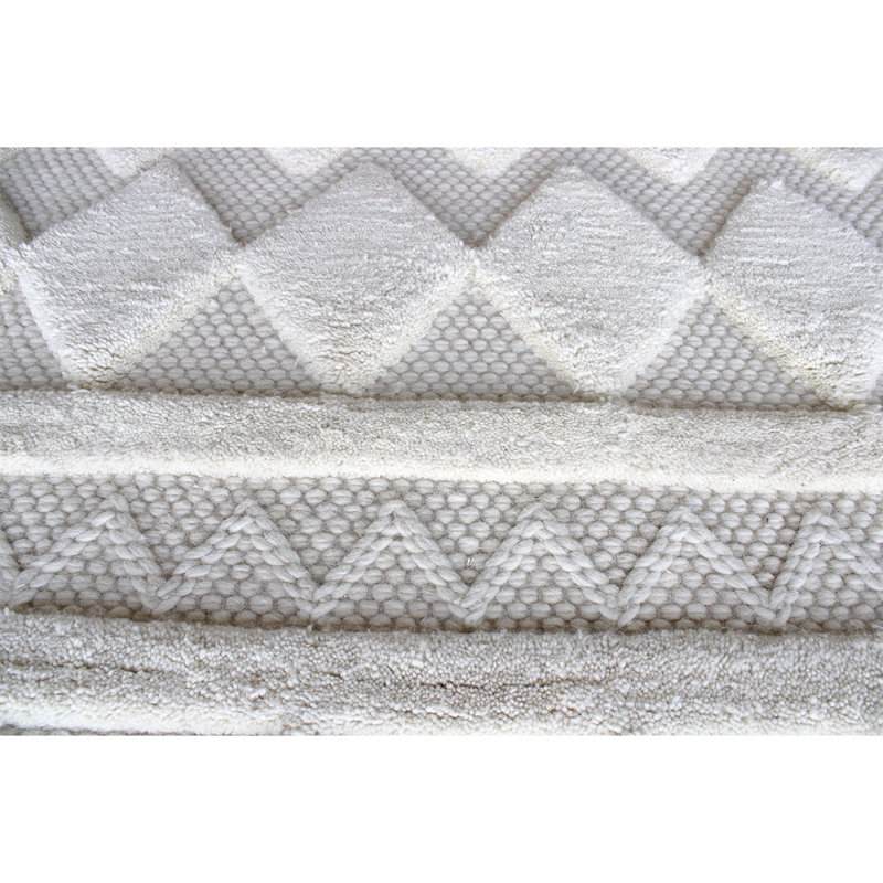 Moroccan Wool Geometric Indoor Rug, Rectangle 10' X 14'