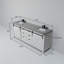 Ensemble de meuble-lavabo double l 84 po x P 22 po et miroirs 34 po Marsyas-2103306858-2103306859