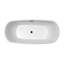 Baignoire de trempage autoportante en acrylique 67 "avec drain et plateau en bambou 67" Streamline-62783299