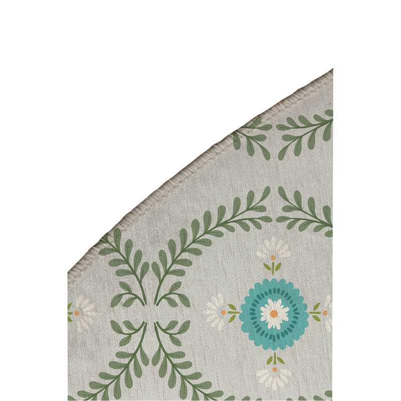 Bree Non Slip Outdoor Rug, Round 5'