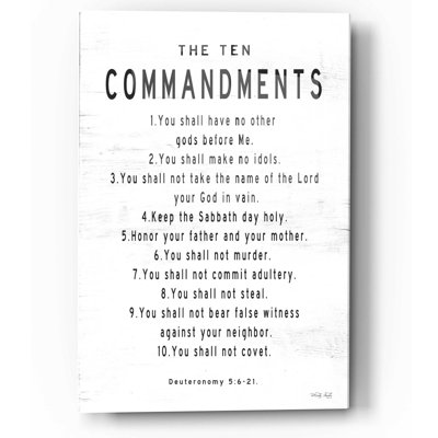 Les dix commandements de Cindy Jacobs - impression sans cadre