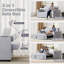 3 Seater Linen Sofa Bed-215868373