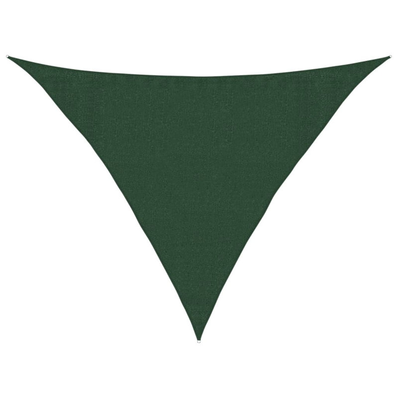 Polyéthylène haute densité Vidaxl Sun Sail, 11,48 pi x 11,48 pi x 16 pi, Vert foncé
