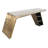 Pilot Writing Desk With Brass Finish And 3 Shelves-1865777543