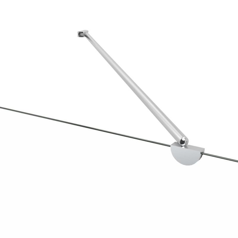 VidaXL Bathtub Shower Door Folding Bathtub Door Tub Enclosure Tempered Glass, White