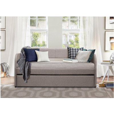 Lit gigogne escamotable en tissu de style moderne moderne