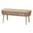 Halifax Accent Bench with Natural Kubu Rattan & Grey Acacia Wood, 17.86" H X 43.47" W X 16.75" D