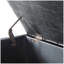 Banc de rangement capitonné capitonné, banc d'entrée en similicuir avec pieds en bois fuselés, banc de lit - noir-988777685