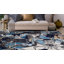 Tapis gris / argenté à poil long à motif floral Florentia-1090871136