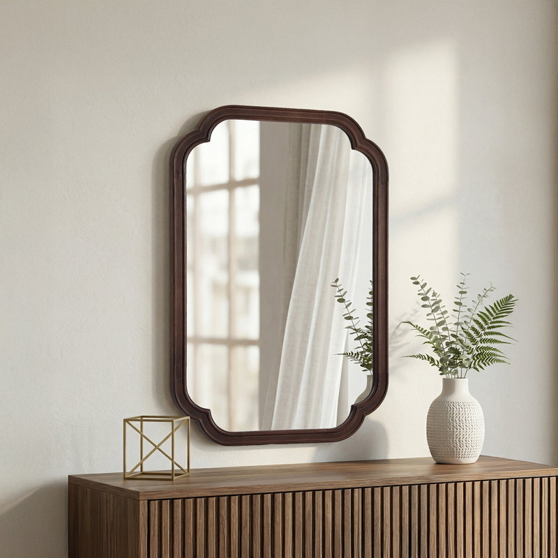 Miroir mural Ali, Noyer, 30 po x 20 po, 1
