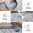 Washable Area Rugs for Living Room, Soft Vintage Damask Distressed Large Bedroom Rug Foldable Low Pile Indoor Floor Carpet, Grey-1912703394