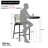 Patio Pebble Grey Bar&Counter Stool Set Of 2 Modern Aluminum Rattan Wicker With Backrest And Cushion For Kitchen Lawn Pool Bar Chairs-1315944725