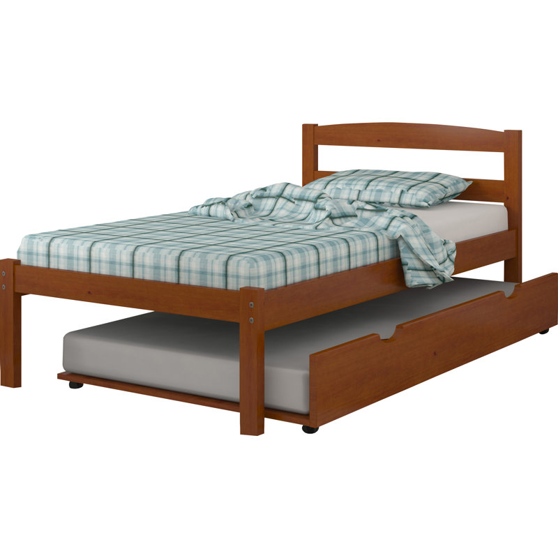 Lit plateforme Goddard, Espresso clair, Double