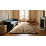 American Small Scatter Size Hooked Wool 1890s Antique Rug