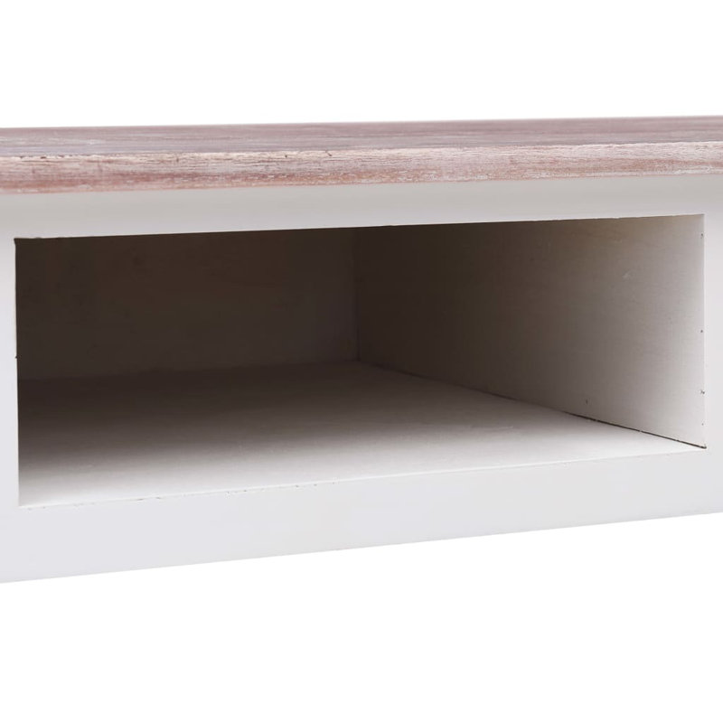 Amher Solid Wood Base Writing Desk, Brown