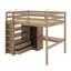 Lit mezzanine double avec bureau, garde-robe, tablettes et tiroirs-1206985185