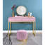 Bureau de meuble-lavabo avec miroir et plateau à bijoux Coleen Finish-1041352360