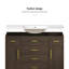 Meuble-lavabo. Armoire de rangement abondante - 2 portes à fermeture douce et 6 tiroirs
