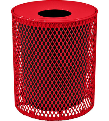 Steel Open Trash Can - 32 Gallons