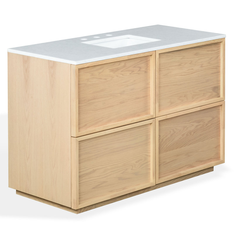 Meuble-lavabo simple 48 po Benajah, Naturel
