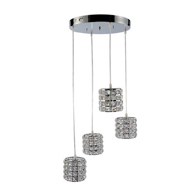 Luminaire suspendu cylindrique à 4 lumières Pennebaker