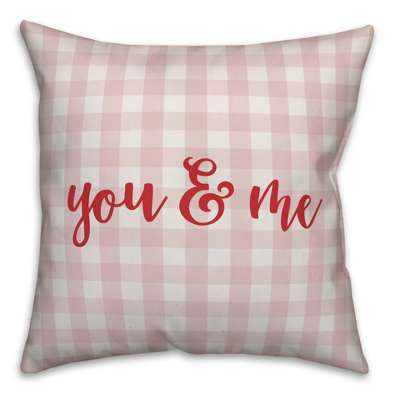  Coussin You and Me, Coussin décoratif, Rose / Rouge