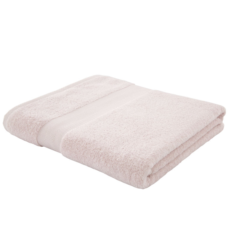 Silk Cotton Blend Towel, Blush