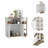 4-Shelf Kitchen Island Light Oak And White
