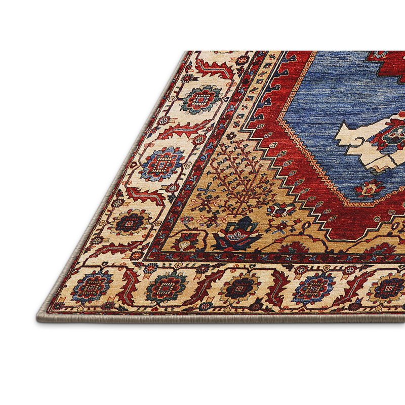 Tapis oriental brun clair / rouge, Rectangle 5 pi x 7 pi