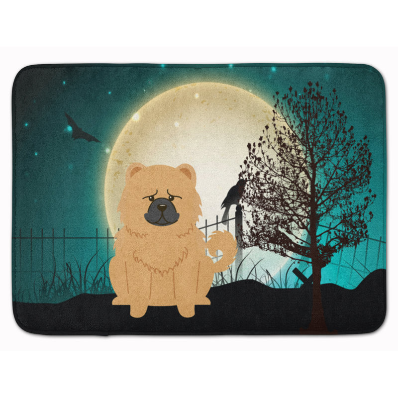 Tapis de bain Divyne Halloween Scary Chow, Crème