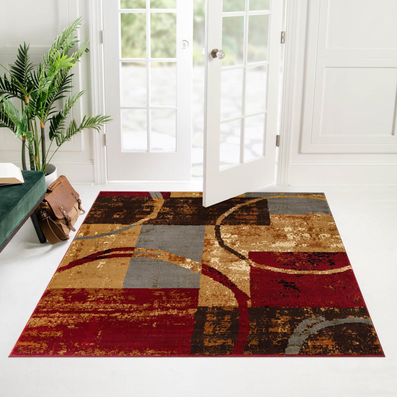 Abstract Indoor Rug, Square 10'