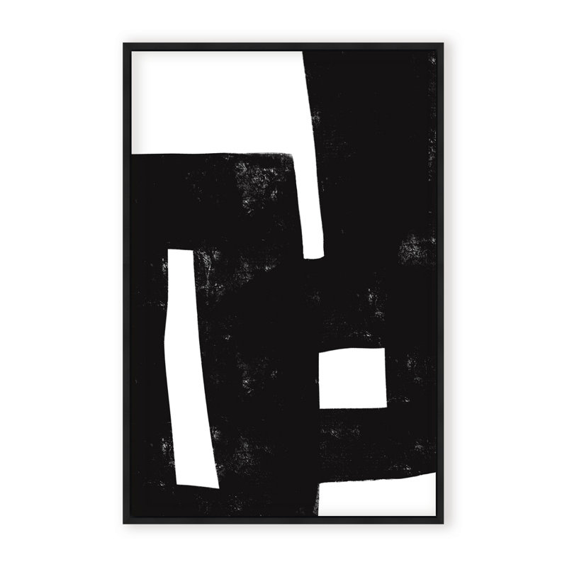 Abstract I Was Never There by  - Picture Frame Painting on Paper, 36" H x 24" W x 2.375" D, Framed Canvas, White
