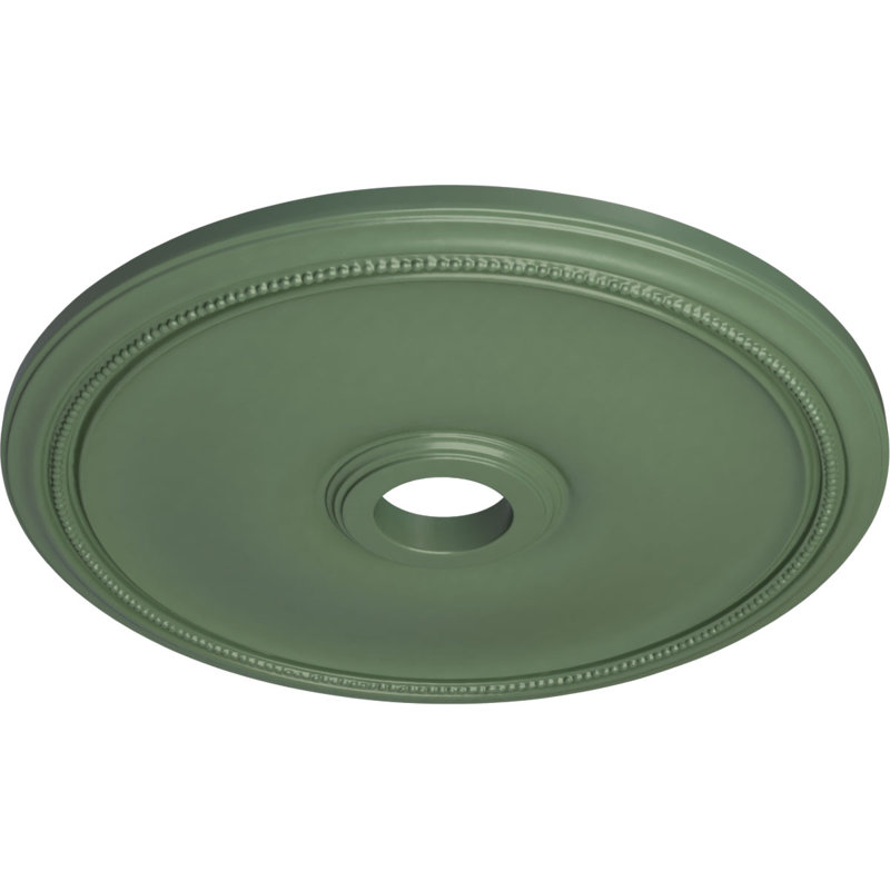 Endurathane Theia Ceiling Medallion, 24"OD x 3 5/8"ID x 1 3/4"P (Fits Canopies up to 6 3/4"), Hand-Painted Athenian Green Finish