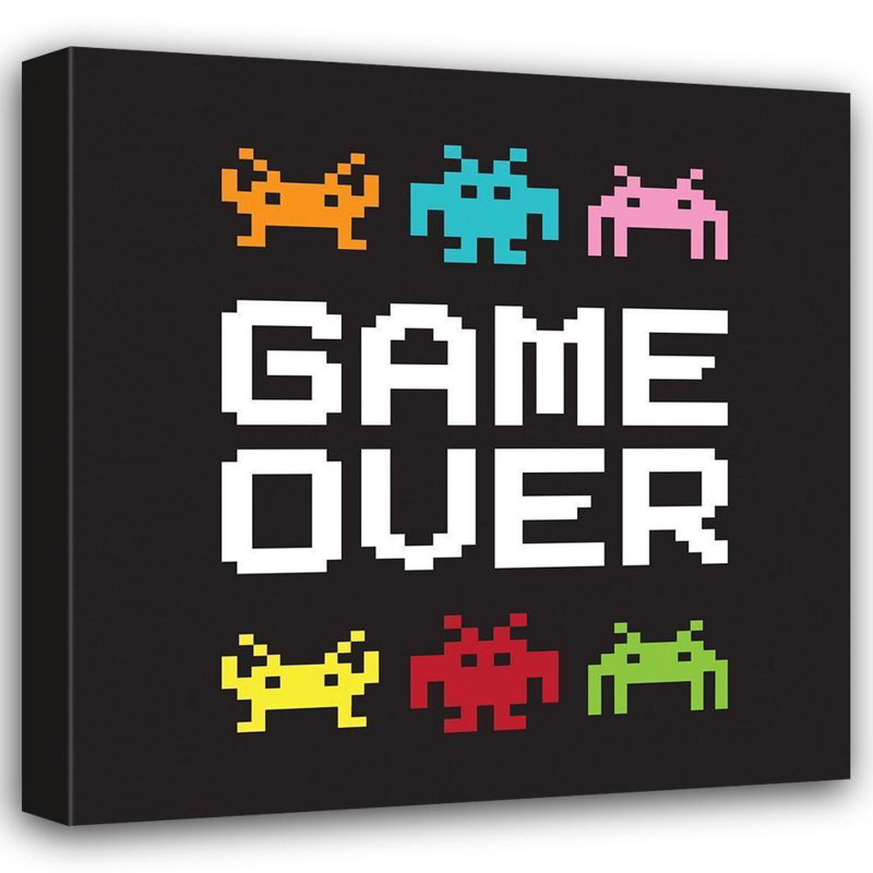 Art encadré sur toile tendue par Trinx McCully, Jennifer: Game Over, H 36 po x l 36 po