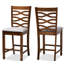 Upholstered Counter Stool with Solid Wood Frame