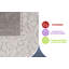 Tapis crème à motif médaillon intérieur / vert foncé de la collection Step-1012443425