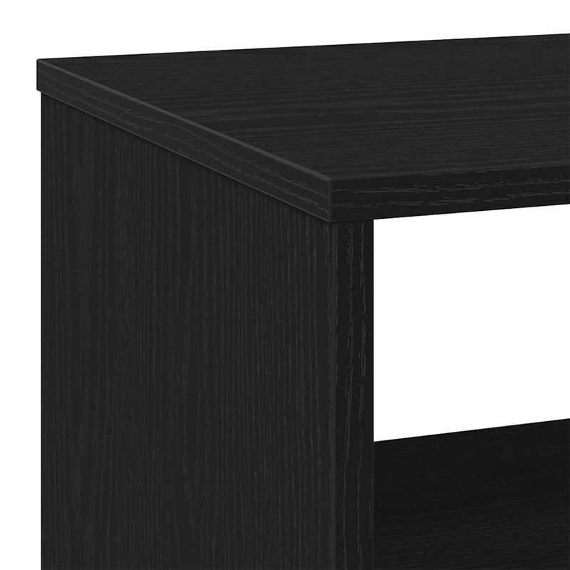 Petite table d'appoint rectangulaire en bois d'ingénierie, Chêne noir