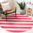 Brookvale Striped Hand-Woven Cotton Red/White Area Rug-23569523
