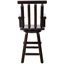 Tabouret de bar rustique avec repose-pieds et pivotant sur 360 °, accoudoir de cuisine pivotant en bois de sapin-1762221237