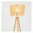 Brillo Wooden Reading Floor Lamp - Standing Floor Light with Three-Legged Base for Living Room, Study Area & Bedside, Natural Brown Finish, Foot Switch, 110V